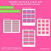 Trendy Pattern Label Set - Girl Colorway - Instant Download